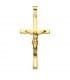 Croce con Cristo rettangolare e piatta oro giallo 18 kt 29 mm - Gioielli online