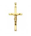 Croix Christ bâton rectangulaire 18 carats 29mm