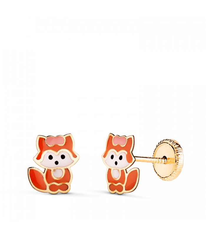 Ohrstecker Fuchs, Kinder-Ohrringe 750er Gold N2810-3AT