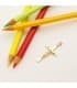 Crocifisso rettangolare, oro giallo 750, 29 mm, per bambini, uomini e donne