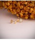 Pendientes de oro para niñas - Motivo tortugas colores 7,5 mm - cierre rosca