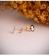 Boucles d'oreilles en or enfant - Forme Pingouin émaillé couleurs 8 mm