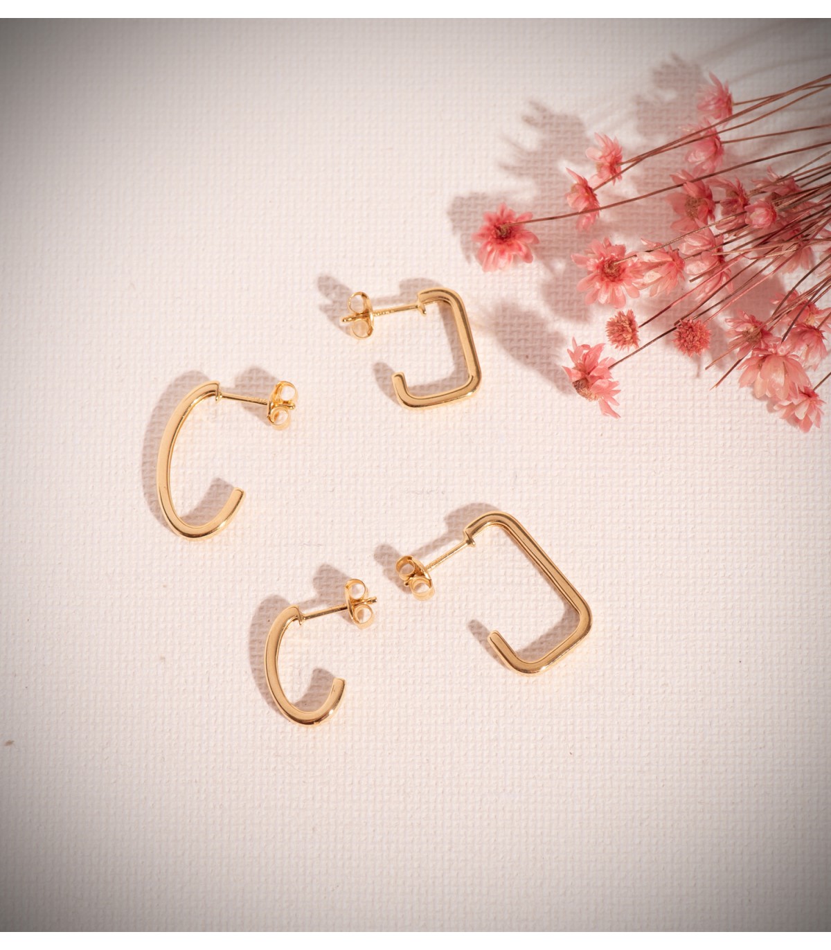 Aros Ovales Sheila Oro 18K 14mm, pendientes para mujer.