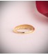Anello godronato Dune in oro giallo 750‰ - Anelli da donna, anello a fascia torchon.