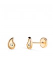 Pendientes pequeños Gota Oro 18 kts circonitas