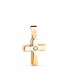 Anhänger Kreuz Gelbgold 18K & Zirkoniasteinen 22466