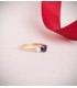 Anello con zaffiro - Modello Aura in oro giallo con diamanti, ideale regalo donna: Natale, Proposta Matrimonio.