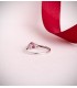 Anello con rubino rosso - Modello Aura in oro bianco con diamanti, ideale regalo donna: Natale, Proposta Matrimonio.
