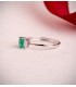 Smaragd Ring mit Diamanten 750 Weißgold P30187-2OBES | Intuition