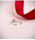 Anello con zaffiro e brillanti in oro bianco 750, ideale regalo donna: Natale, Proposta Matrimonio.