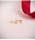 Bague pour femme en or jaune 750/1000 avec symbole infini, cadeau idéal pour les fiancés et la Saint-Valentin.