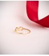 Bague pour femme en or jaune 750/1000 avec symbole infini, cadeau idéal pour les fiancés et la Saint-Valentin.
