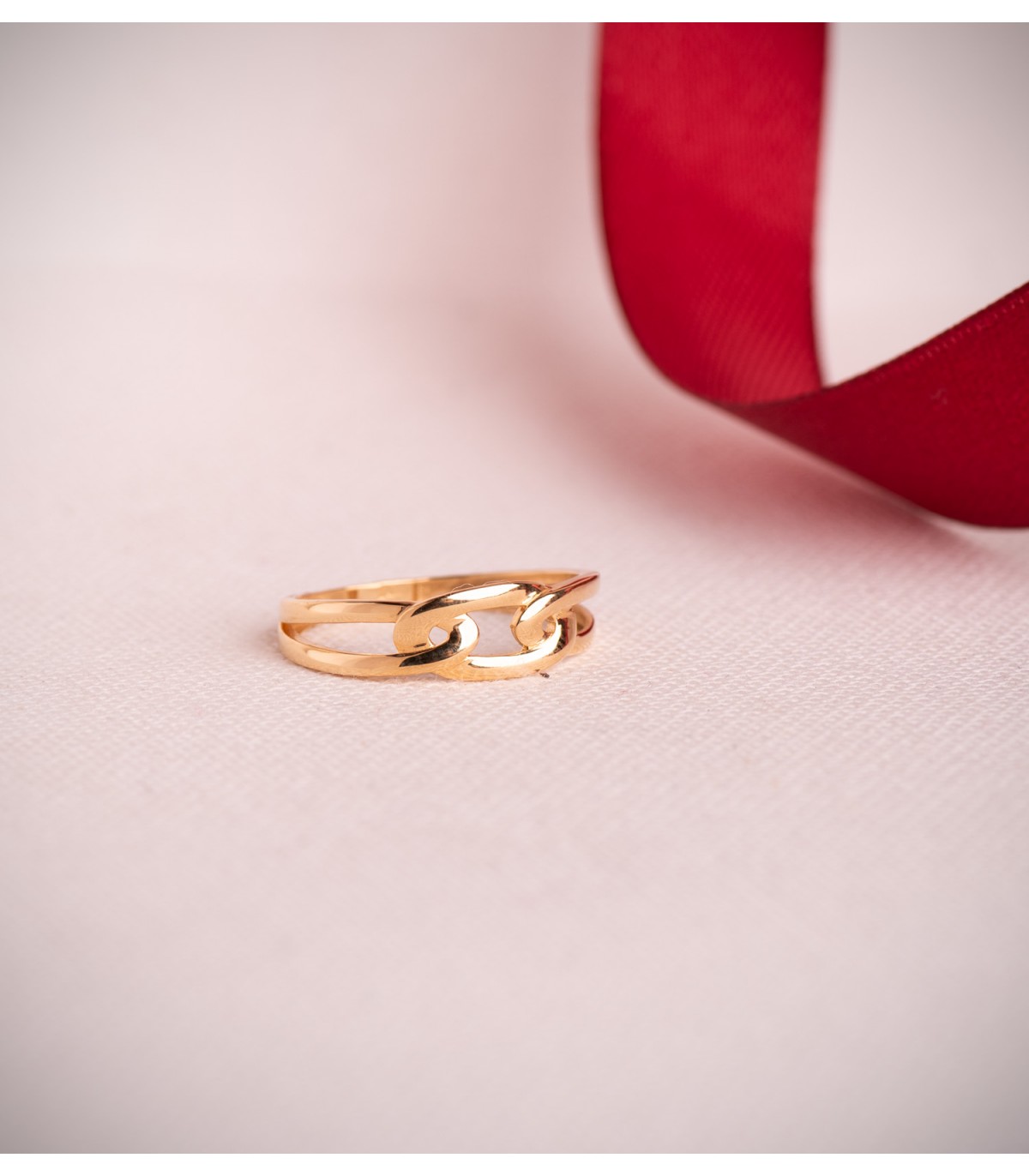 Anillo eslabones Maeve oro amarillo 18K