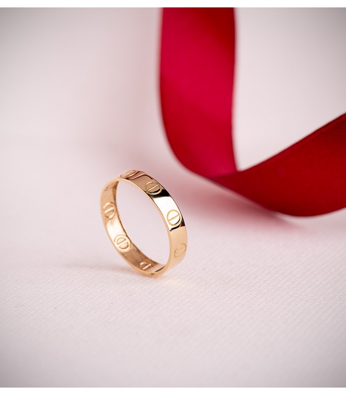 Anello Vite in oro giallo 750 4 mm - Anelli da donna, anello fascia.