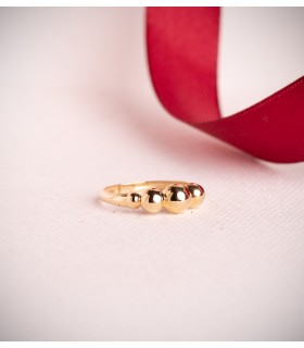 Anillo oro 18 Kilates Bubble 5,5 mm - Anillos para mujer de bandas, anillos gruesos y grandes.