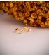 Boucles d'oreilles avec perles pour fille, or 18 carats Nelia, forme soleil ajourée et fermoir à vis.