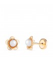 Kinder-Ohrringe 750er Gold Blume N3962-3ATP