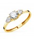 Diamantring „Aura Trilogy Ring“ aus Gelbgold | Verlobungsringe & Antragsringe