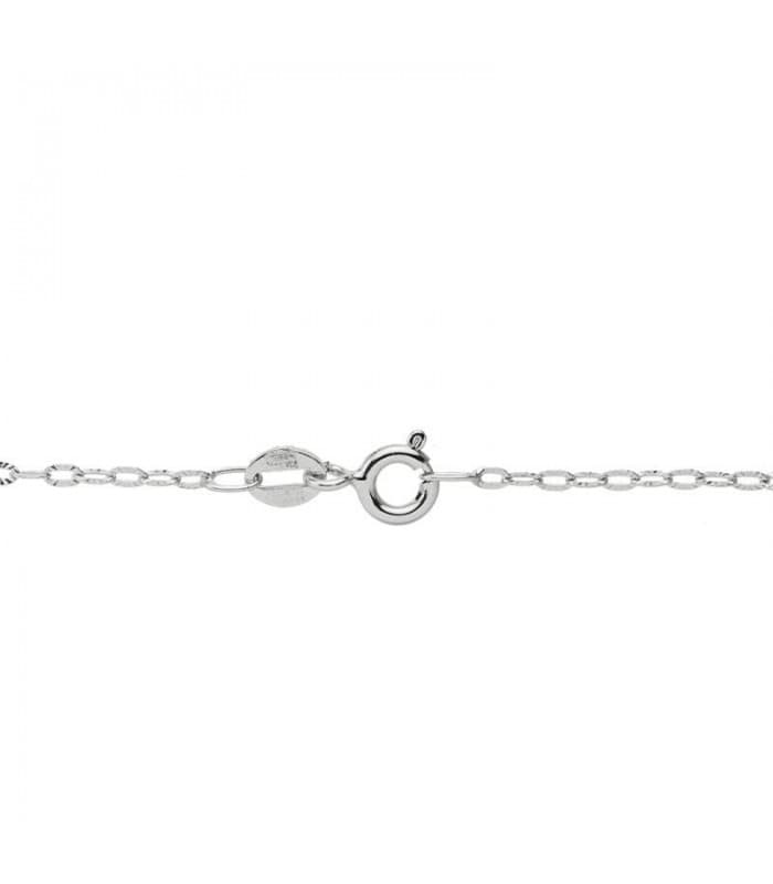 Collana a catena diamantata Oro bianco 18kt 1,5 mm 40 cm, per donna o bambina.