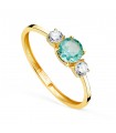 Anillo Ottawa Aguamarina Oro 18K