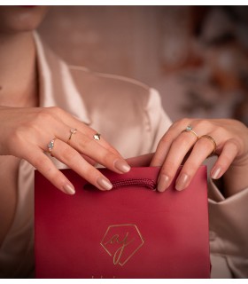 Anillo con Aguamarina Oro 18K Ottawa | Anillos de mujer con piedras semipreciosas.