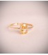 Bague pour femme avec pierre couleur jaune | Bagues en or 750 en ligne