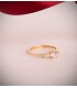 Trilogie-Ring mit Tropfenschliff und Brillantschliff Diamant - Aura Gelbgold 18K