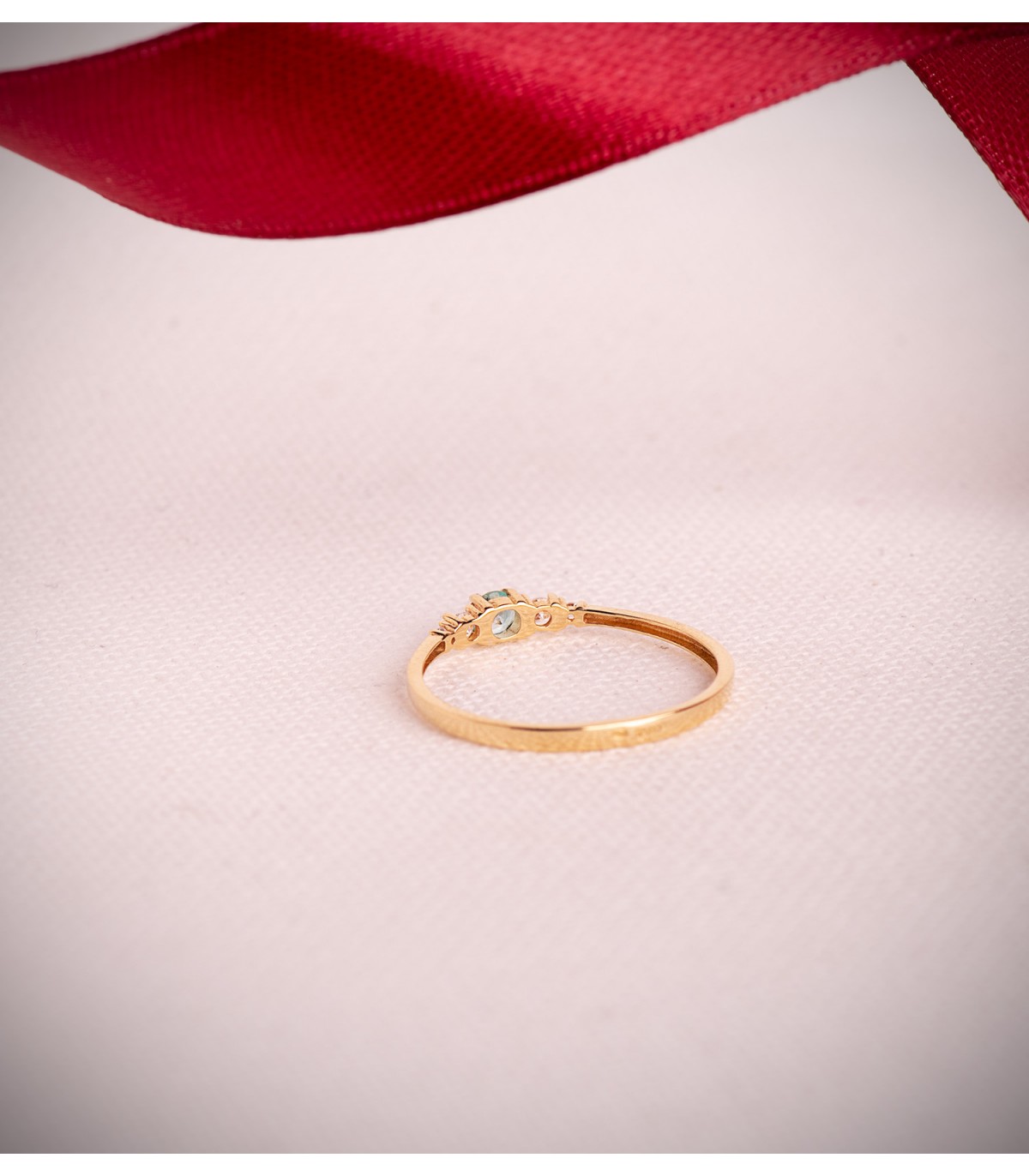 Anillo de oro con topacio paraiba 18 kilates, anillos con piedras - Toronto
