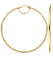 Boucles d'oreilles créole creuse Or jaune 18K 64mm