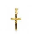 Croix Christ ronde 18 K 16mm