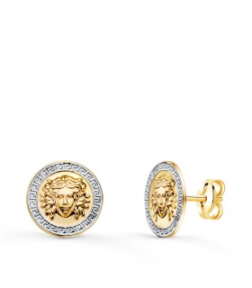 Ohrringe Greca and Medusa 18K Gelb-/Weissgold 10mm