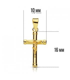 Taufkreuz mit Jesus 750 Gold 16348 – religiöser Anhänger