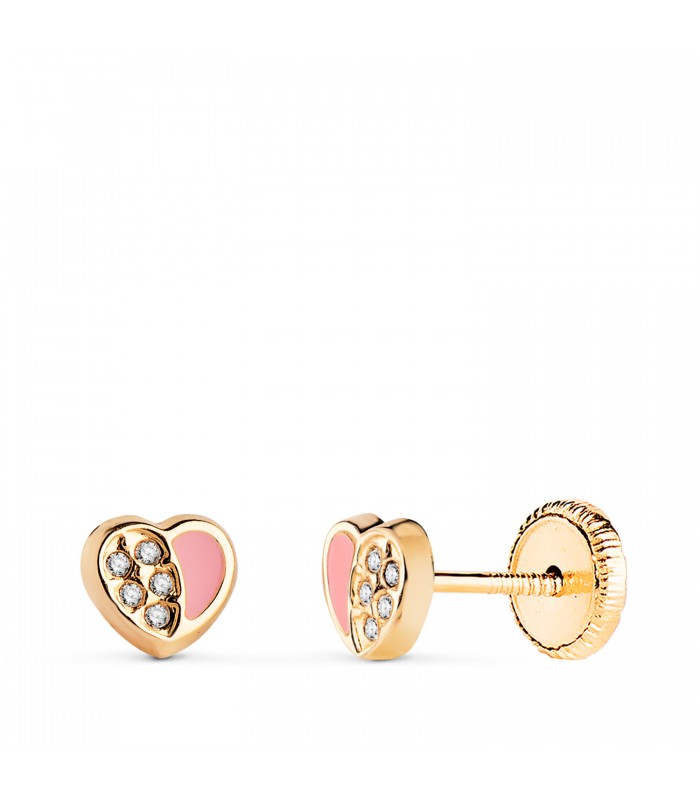 Kinder-Ohrringe 750er Gold Herz N2812-3AT