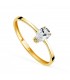 Diamant Ring Gelbgold 750 Solitär Fjall