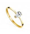 Diamant Ring Gelbgold 750 Solitär Fjall