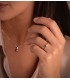 Elegante anello di fidanzamento da donna - Anello Solitario Salvatore oro bianco 18 Kt