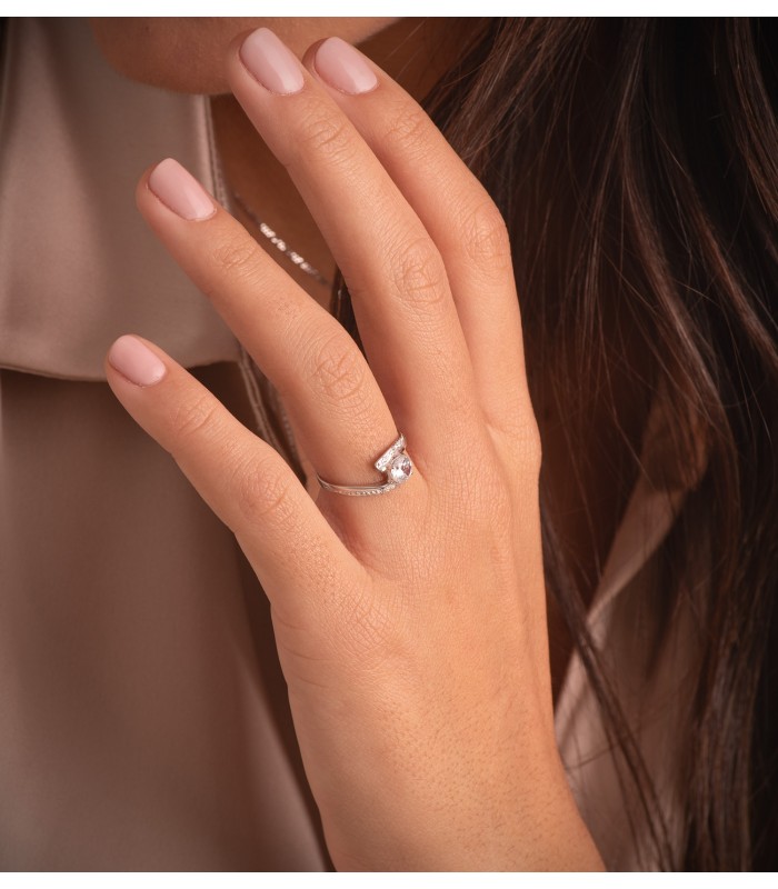 Solitaire blanc Dygarda 18 Carats