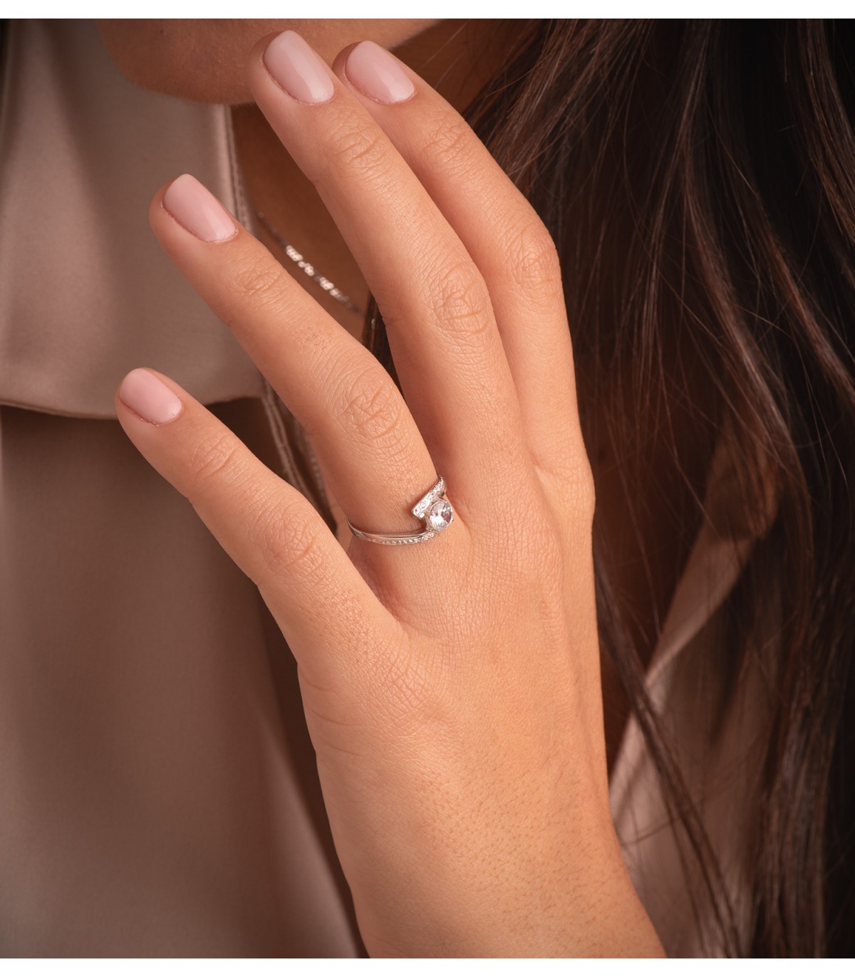 Solitario Dygarda Oro bianco 18 Kt | Anelli di fidanzamento e da promessa