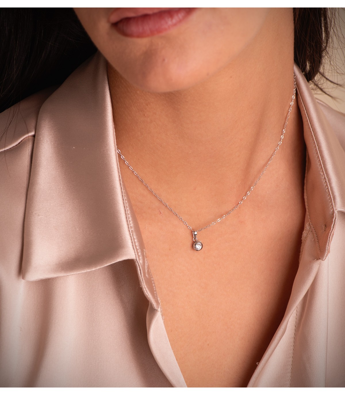 Fantasiekette Weißgold 18K 1.5mm 40cm Diamantiert 27001340