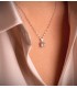 Pendentif femme Alina Or blanc 18K 6mm | collier solitaire 4 griffes pour femme - Or 750 - Zircone