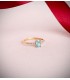 Bague avec pierre semi-précieuse topaze Or 18 carats - Bague femme