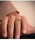 Anello Solitario Salonia Oro bianco 18 Kt, zircone incastonato a 4 griffe