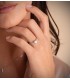 Solitario Anello in oro bianco 18k | Anelli di fidanzamento da donna