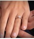 Solitario Anello in oro bianco 18k | Anelli di fidanzamento da donna