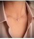 Collana catena da donna a maglia  Diamantata forzatina - Oro bianco 750 40 cm