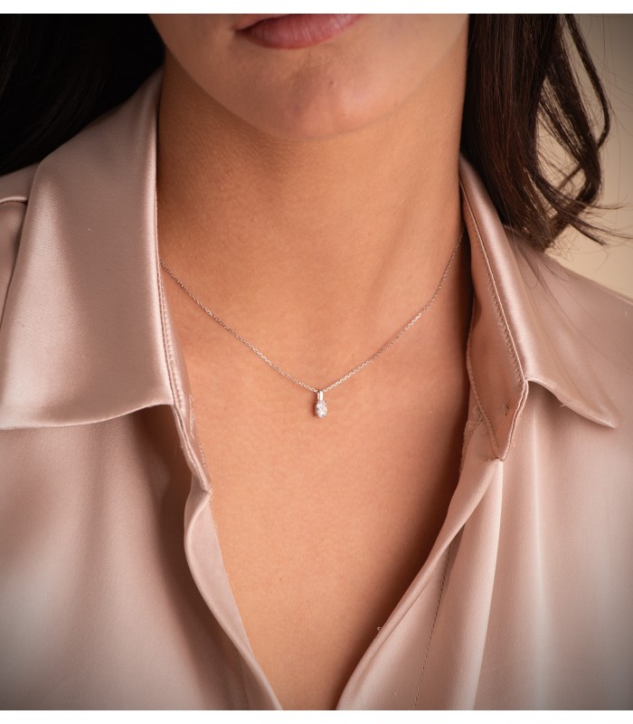Diamant Anhänger 750 Weißgold P30076-5OB