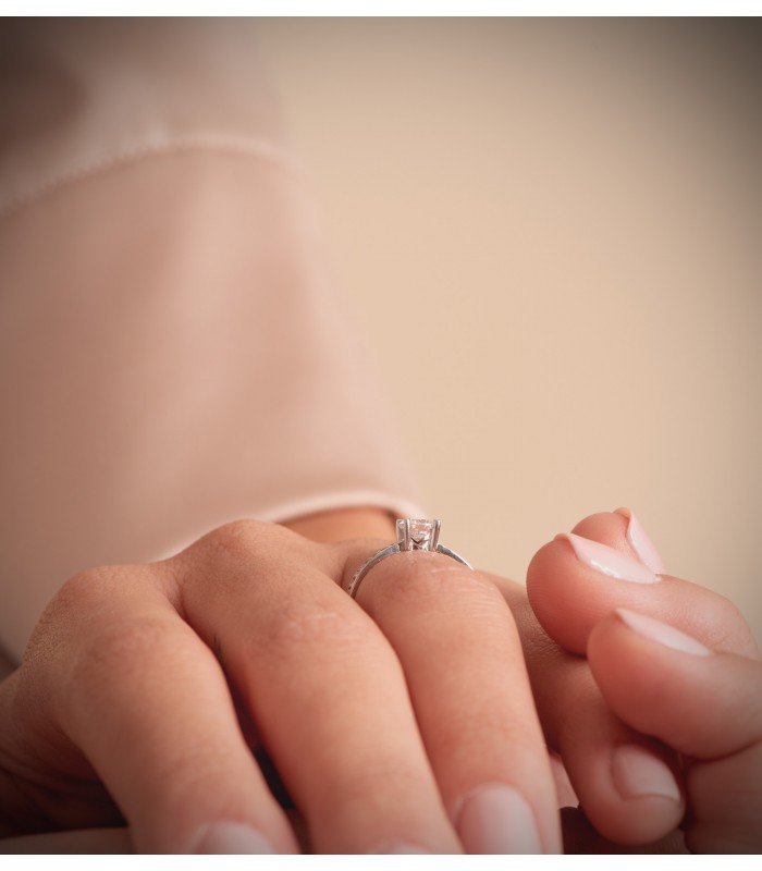 Solitaire blanc Aldanzio 18 Carats