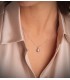 Collana catena da donna a maglia  Diamantata forzatina - Oro bianco 750 45 cm