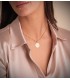 Collana Catena intrecciata in oro per donna - Girocollo a maglia Singapore 2.5 mm 40 cm