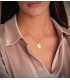 Catenina specchiata da donna a maglia diamantata - Collana oro 18kt 2 mm 40 cm lavorata a specchio